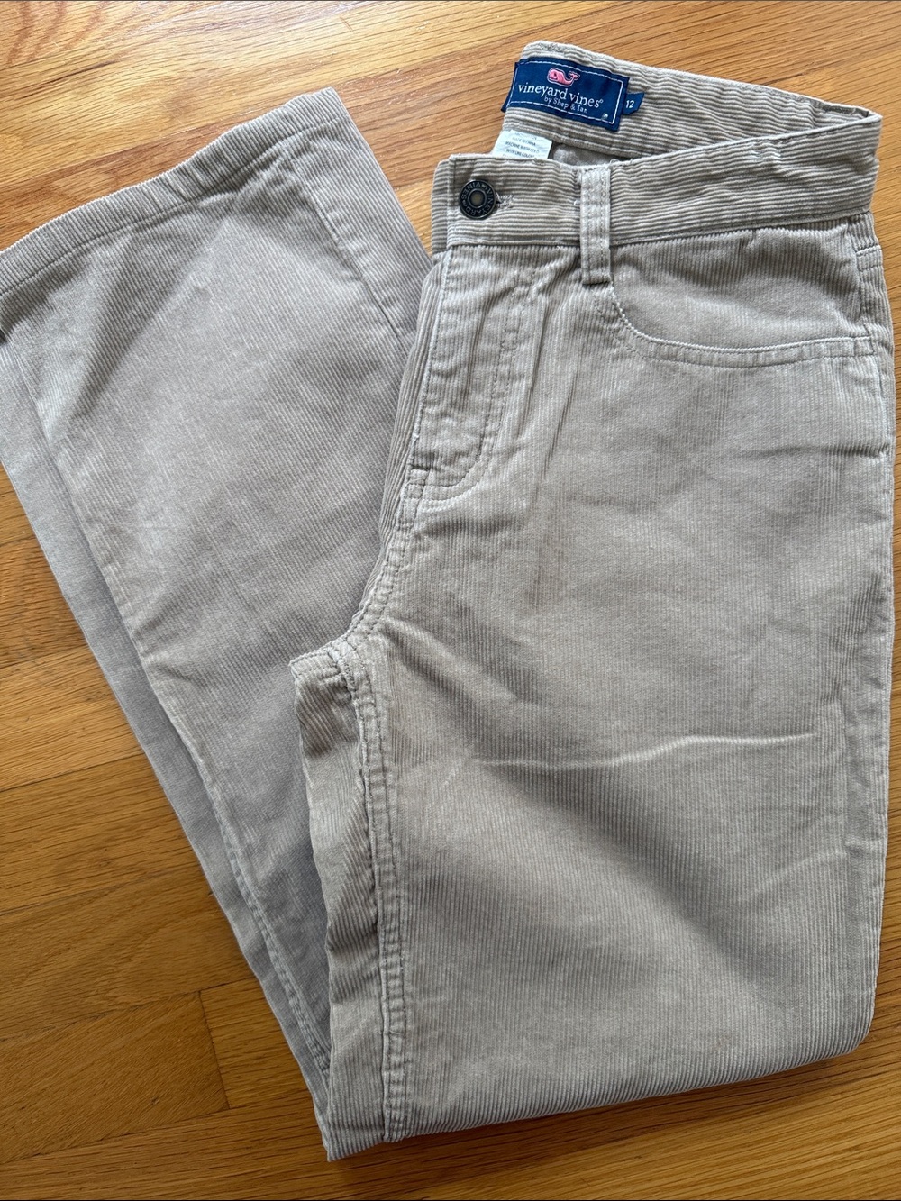 Vineyard Vines Boys Corduroy Khaki Pants 🐳 | Size 12 Tan
